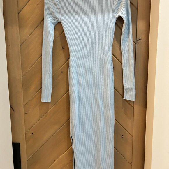 NWT JONATHAN SIMKHAI STANDARD KENNY CUT-OUT RIB KNIT MIDI DRESS - Picture 6 of 8